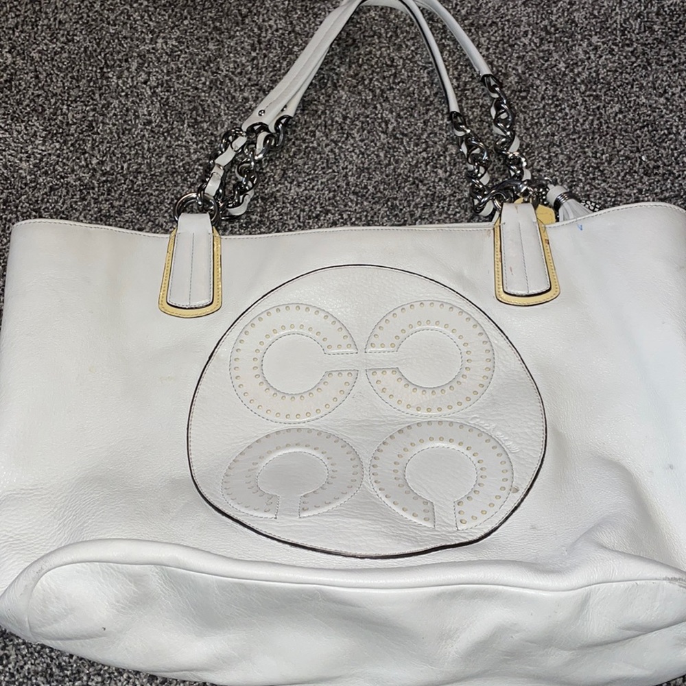 Cream Coach Purse